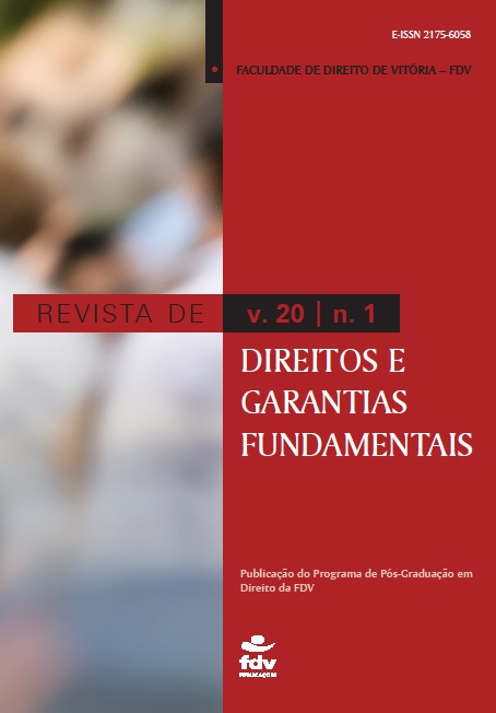 					Visualizar v. 20 n. 1 (2019): Revista de Direitos e Garantias Fundamentais, v. 20, n. 1, jan./abr. 2019
				