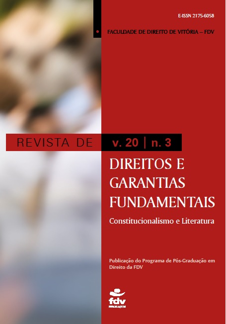 					Visualizar v. 20 n. 3 (2019): Revista de Direitos e Garantias Fundamentais - Constitucionalismo e Literatura
				