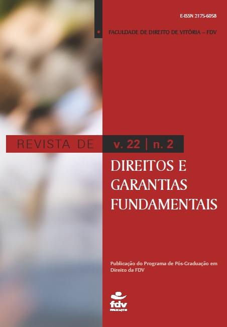 					Visualizar v. 22 n. 2 (2021): Revista de Direitos e Garantias Fundamentais, v. 22, n. 2, maio/agosto, 2021
				